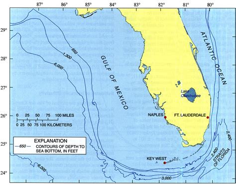 Straits Of Florida Map | Draw A Topographic Map