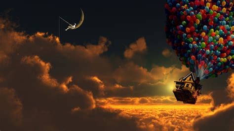 Up Balloons Wallpaper Hd