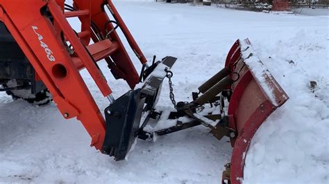 133 Testing the Kubota Quick Attach Snow Plow Mod - YouTube