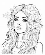 Premium Vector  Portrait Of A Adults Girls Coloring Page sketch template