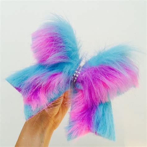 Fury Cotton Candy fur cheer bow pink purple blue Cute Cheer Bows, Cheer Mom, Cheer Stuff, Bow ...
