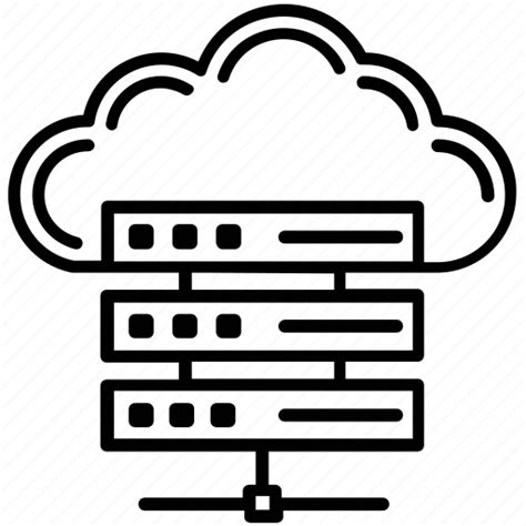 Cloud dbms, cloud hosting, cloud server, cloud shared information, cloud storage icon - Download ...