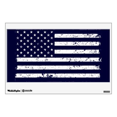 Distress American Flag II Wall Decal | Zazzle