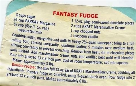 Fantasy fudge, Fantasy fudge recipe, Fudge recipes