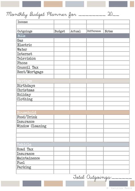 Free household budget worksheet excel - transportmens