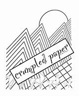 Crumpled Paper Coloring Pages sketch template