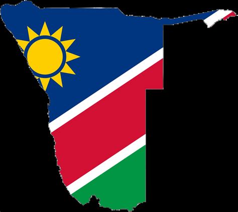 Namibia Flag Map - MapSof.net