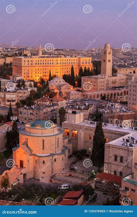 Jerusalem Old City at Night, Israel Stock Image - Image of heritage ...