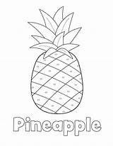 Pineapple Coloring Page  Little Bee Family sketch template