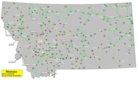 MT Road Conditions Map | Map, Montana, Road conditions