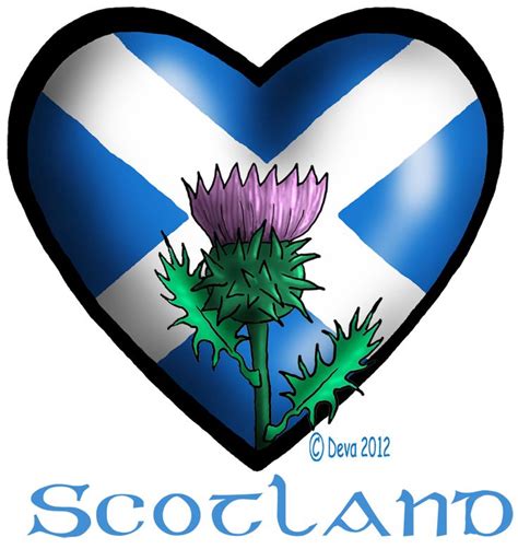 Scottish flag with thistle in a heart. Celtic | Scotland tattoo ...