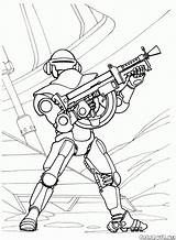 Coloring Page  Futuristic wars sketch template