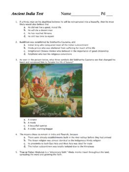 World Hist Test: Ancient India / The Indus and Ganges Civilizations