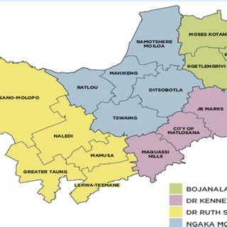 An illustration of the North West province map.... | Download ...