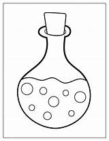 Premium Vector  Bottle With potion coloring Page Black And White sketch template
