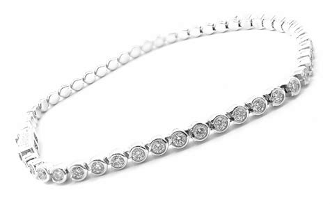 Cartier Diamond C de Cartier Tennis Line White Gold Bracelet at 1stDibs | cartier tennis ...