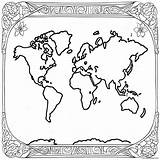 Map Of The World Coloring Page 5380 4278 sketch template