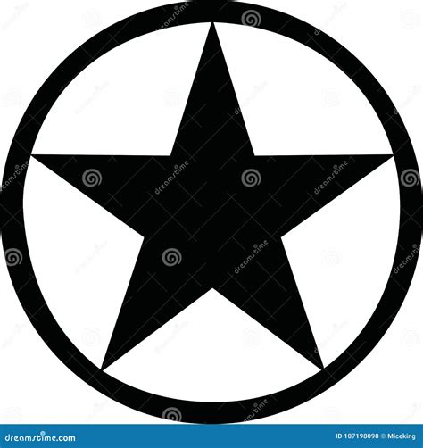 Star with Black Circle Around it Stock Vector - Illustration of star, graphic: 107198098