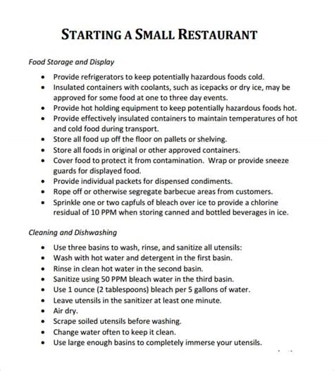 32+ Free Restaurant Business Plan Templates in Word Excel PDF