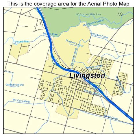 Aerial Photography Map of Livingston, CA California