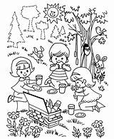 Picnic Coloring Pages Printable sketch template