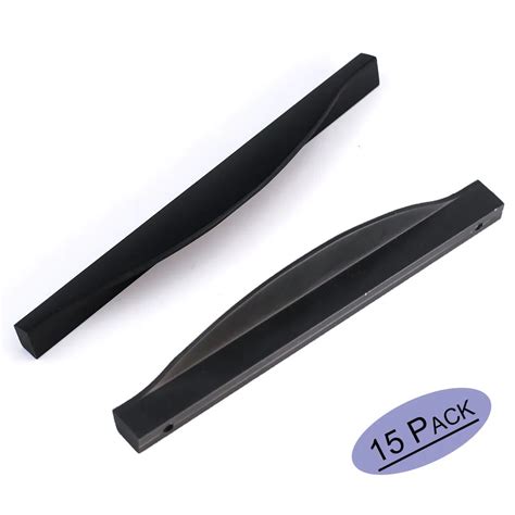 Kitchen Cabinet Handles Matte Black Goldenwarm LS3032BK Zinc Alloy Solid Drawer Pulls Furniture ...