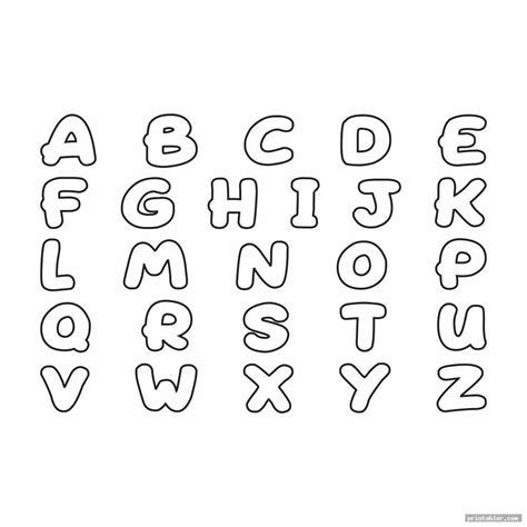 Cute Printable Bubble Letters - Printable Word Searches