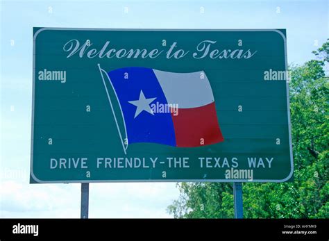 Welcome to Texas Sign Stock Photo - Alamy