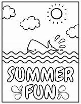 Summer Coloring Pages Sheet Color Kids Printable Colouring Seasons  sketch template