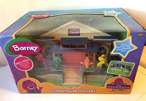 New Barney Deluxe Schoolhouse Playset PBS Figures School Toy Set Purple Dinosaur | #1789796689