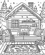 Simple Scandinavian HyggeThemed Coloring Book Page Featuring Folk Art  sketch template