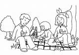 Family Picnic With My Parent Coloring Pages  NetArt sketch template