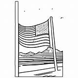 Flag Coloring Page · Creative Fabrica sketch template
