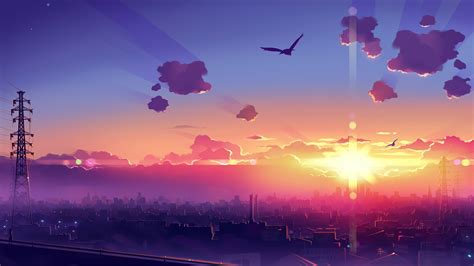 Anime Scenery Sunset 4k Wallpaper,HD Anime Wallpapers,4k Wallpapers ...