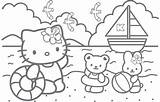 Hello Kitty Beach Coloring Pages sketch template