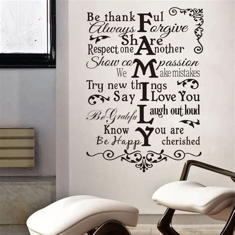 Aliexpress.com : Buy 57X80cm Removable Family Words Quote Wall Sticker Home Decor Wall Decal ...