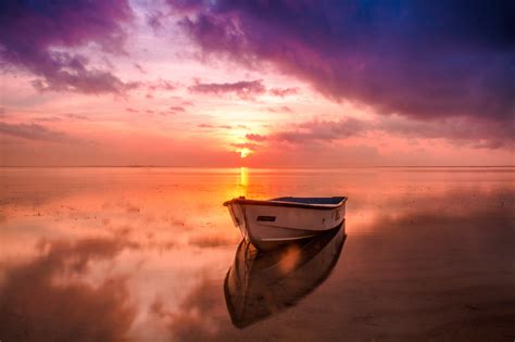 Boat Sea Sunset, HD Nature, 4k Wallpapers, Images, Backgrounds, Photos ...