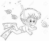 Scuba Diving Mask Coloring Pages Sketch Page sketch template