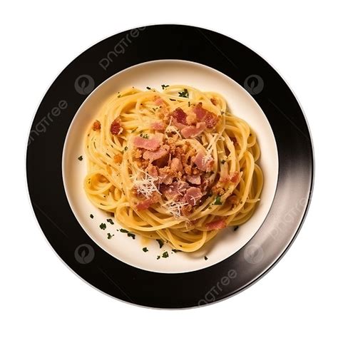 Pasta Carbonara On Plate, Spaghetti, Pasta, Plate PNG Transparent Image ...