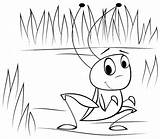 funny cricket coloring Page For Kids sketch template