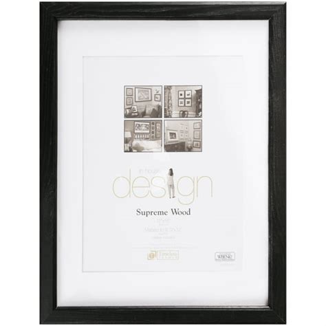 Timeless Frames In-House Design Black 12" x 16" Supreme Wood Matted ...