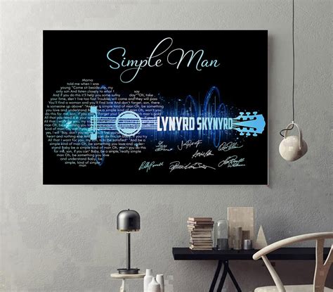 Simple Man Lyrics Poster poster print Song Lyrics Art | Etsy