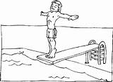 Olympics Coloring Pages Swimming coloring And Diving  sketch template