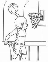 Basketball Net Coloring Page sketch template