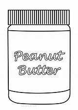 Peanut Butter And Jelly Coloring Page Sketch sketch template
