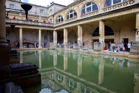 Roman Baths in Bath Inside View UNESCO World Heritage Site England Editorial Photo - Image of ...