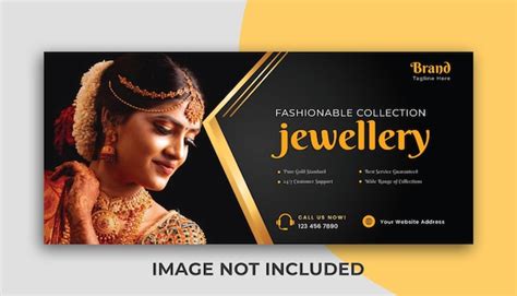 Premium Vector | Jewelry Facebook Cover Template Design