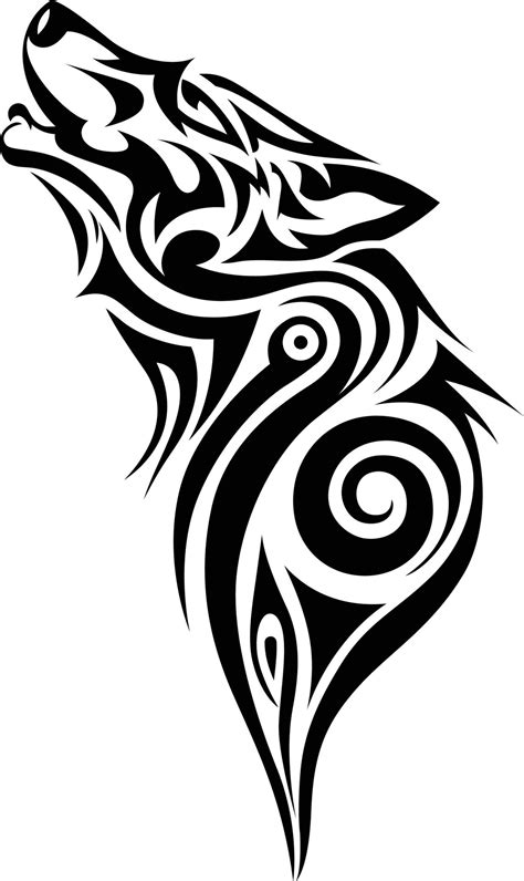 Tribal wolf tattoo that incorporates elements of both strength and ...