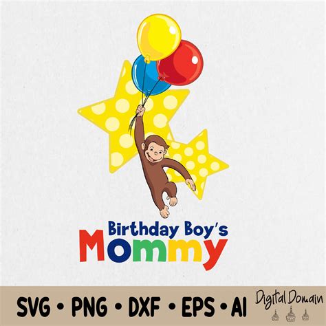 Curious George Svg, Birthday Curious George Svg, Cut File Fo - Inspire Uplift