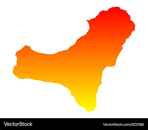 Map of el hierro Royalty Free Vector Image - VectorStock